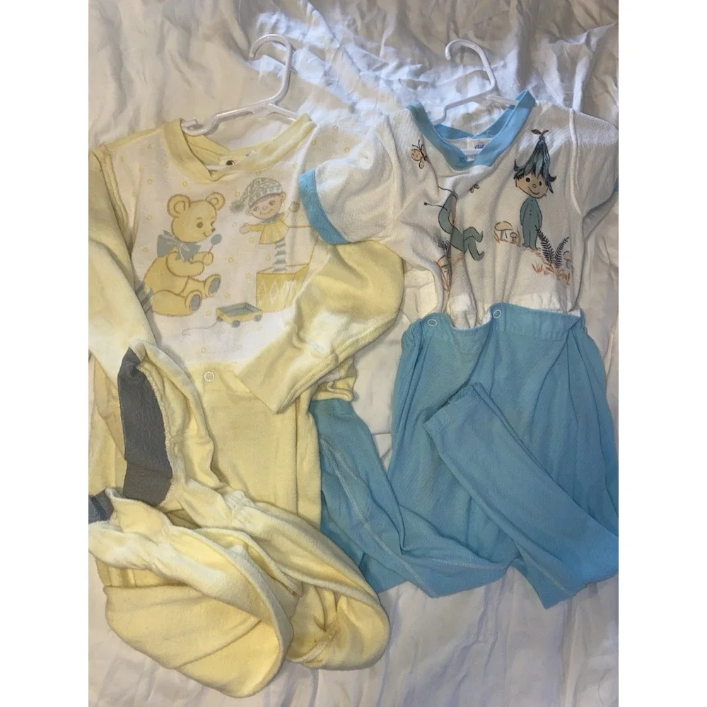 Vintage Carters 4YR 2-piece Sets Snaps 1960'S-EARLY 1970s USA‎ 100% Cotton USA